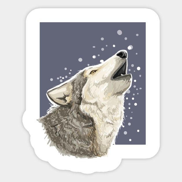 Wolf Sticker by Dilectum